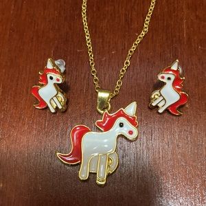 Unicorn necklace set